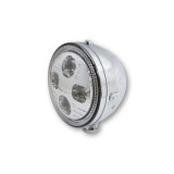 Feu avant LED Highsider pro Atlanta - 5 3/4 pouces - homologué E - chromé - à l'unité