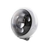Feu avant LED Highsider pro HD-Style Type 11 - 7 pouces - avec TFL - homologué E - chromé - à l'unité