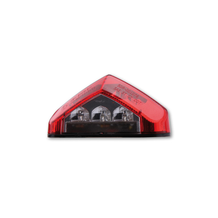 Feu arrière LED Highsider smart homologué - verre rouge - l'unité 255-676