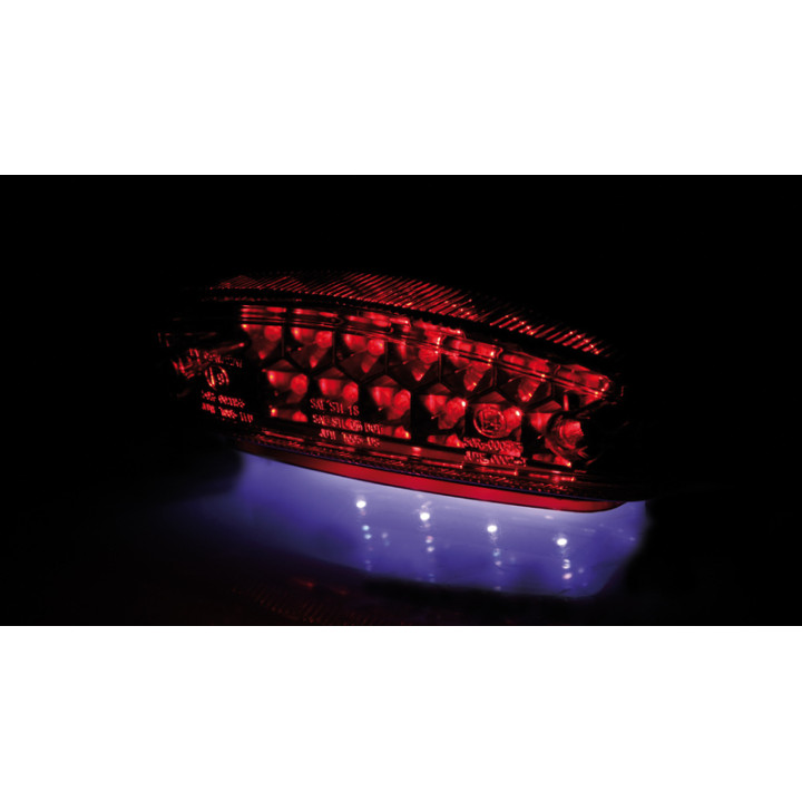 Feu arrière LED Highsider smart Monster homologué - verre rouge - l'unité