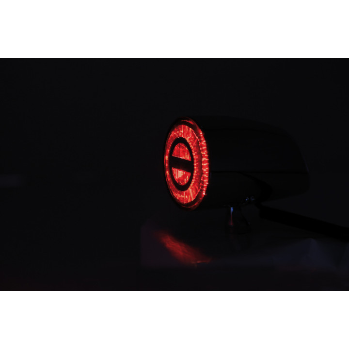 Feu arrière LED Highsider pro - Rocket Classic - chromé/fumé - 1 pièce