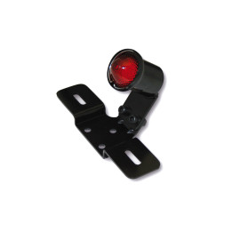 Support de plaque et feu arrière LED Highsider smart Old School Type 3 homologué - verre rouge - l'unité