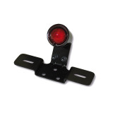 Support de plaque et feu arrière LED Highsider smart Old School Type 3 homologué - verre rouge - l'unité