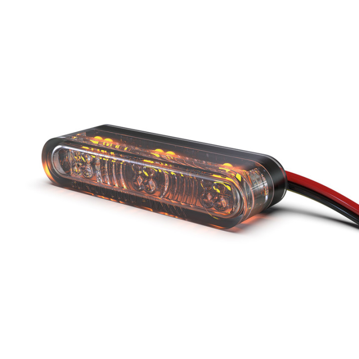 Feu arrière/clignotant LED Highsider pro Star-MX1 Pro Module 3en1 homologué - verre fumé - la paire