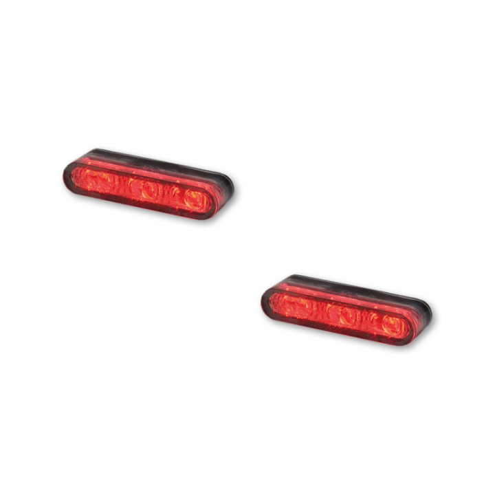 Feu arrière/clignotant LED Highsider pro Star-MX1 Pro Module 3en1 homologué - verre fumé - la paire