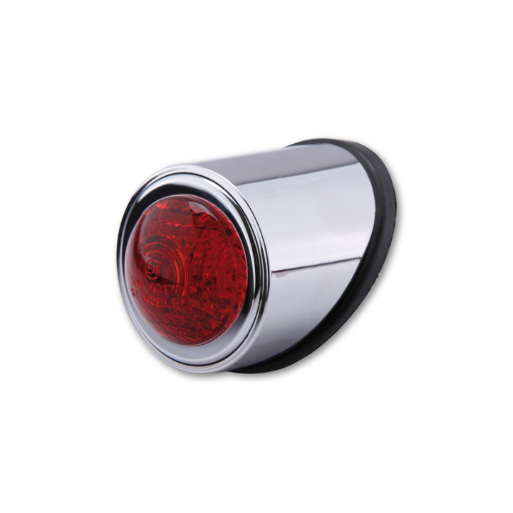 Feu arrière LED Highsider smart Old School Type 1 homologué - verre rouge - l'unité 255-055