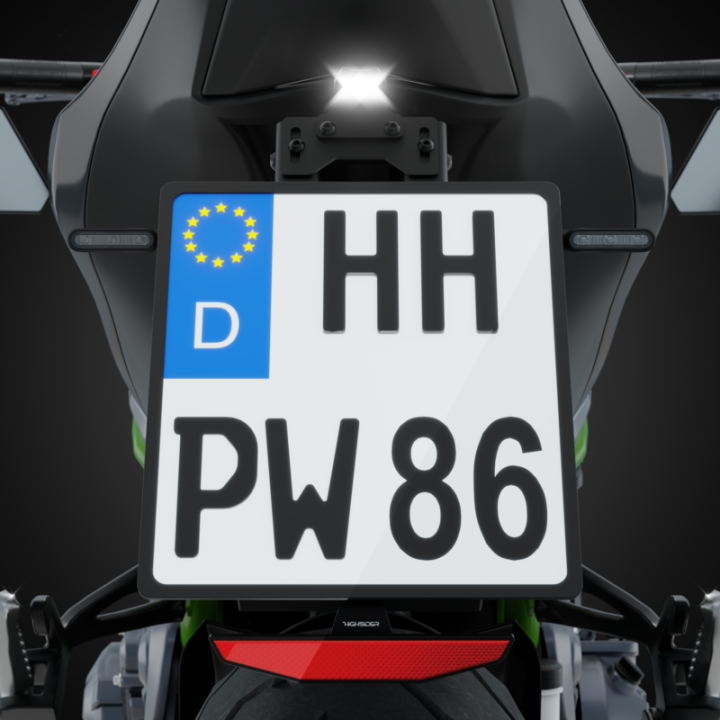 Éclairage de plaque LED Highsider pro Split-S SMD - noir/translucide - à l'unité