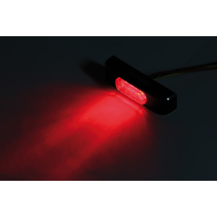 Feu arrière LED Highsider pro Conero T2 homologué - verre rouge - l'unité