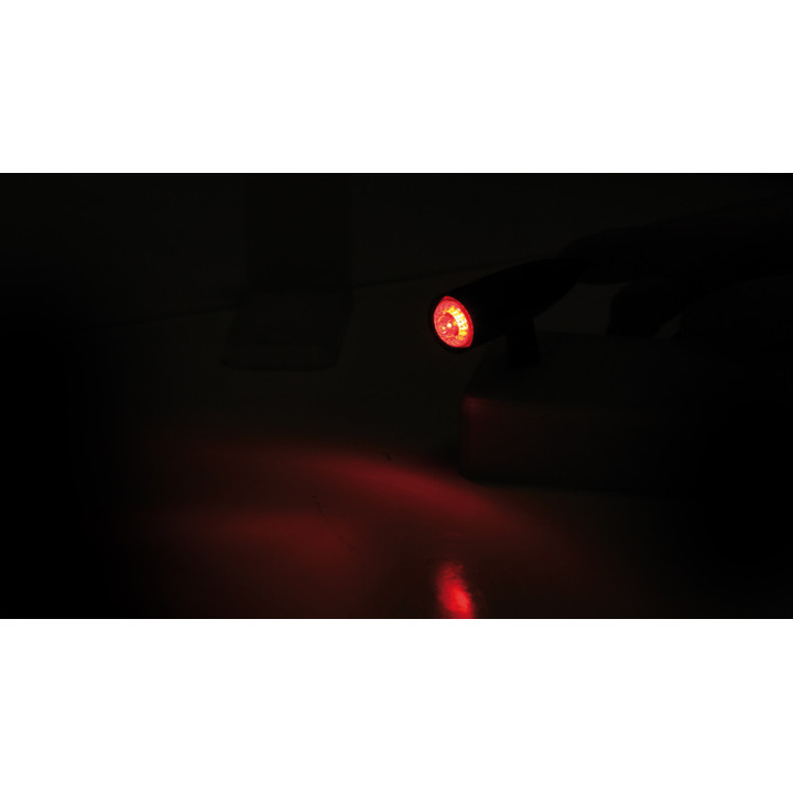 Feu arrière LED Highsider pro - Mono Bullet - noir/translucide - long - 1 pièce