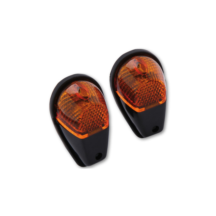 Clignotant de carénage Highsider smart homologué - verre orange - la paire