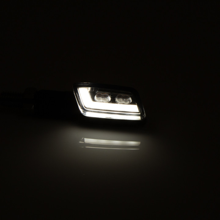 Clignotant/feu de position LED Highsider smart Formula-TS 2en1 homologué - verre fumé - la paire