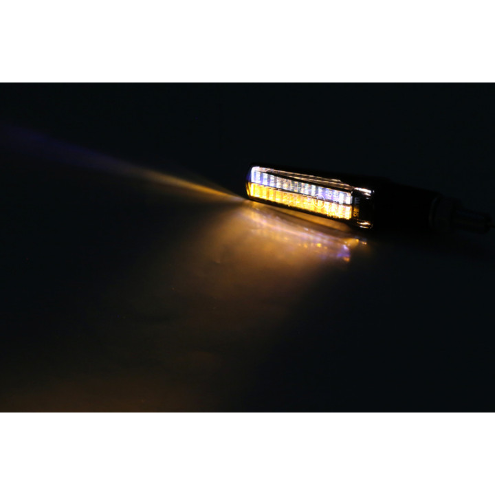 Clignotant/feu de position LED Highsider smart Fineline 2en1 homologué - verre fumé - la paire