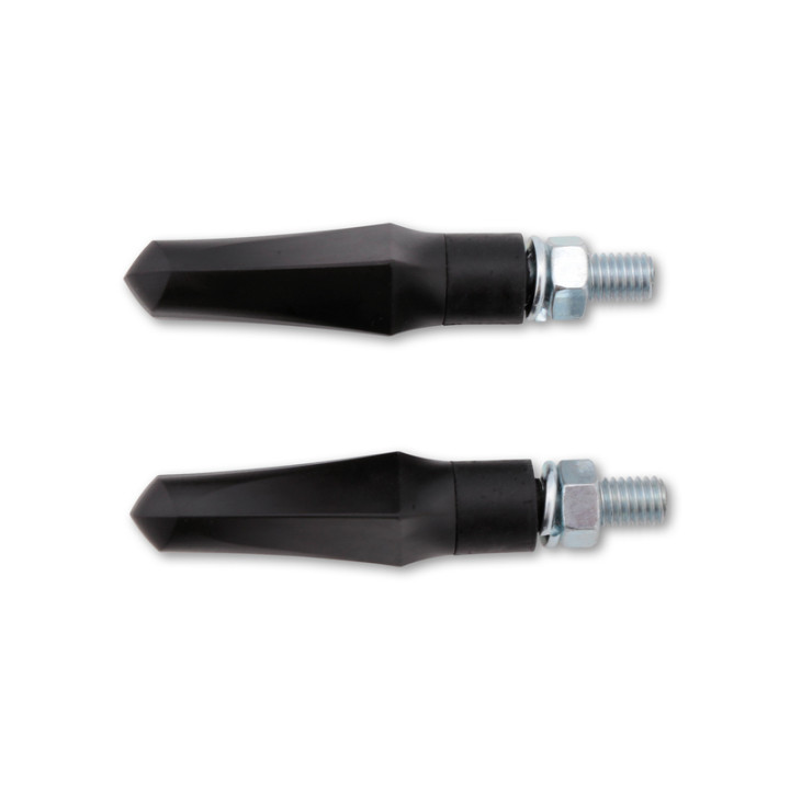 Clignotant LED Highsider smart Shorty Fin homologué - verre fumé - la paire