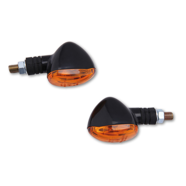 Clignotant Highsider smart Little Duke Mini homologué - verre orange - la paire