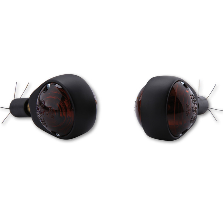 Clignotant de guidon Highsider smart Ochsenauge homologué - verre fumé - la paire