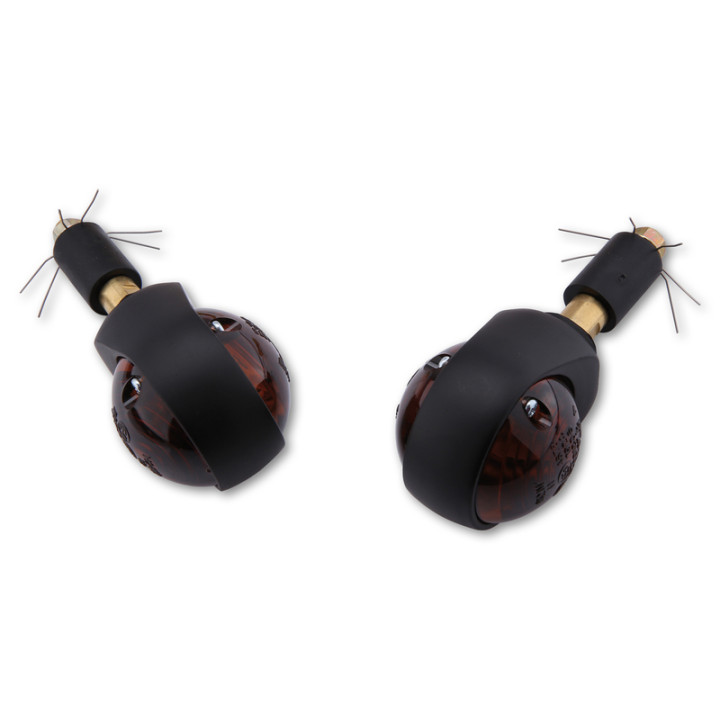 Clignotant de guidon Highsider smart Ochsenauge homologué - verre fumé - la paire