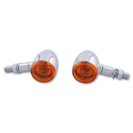 Clignotant Highsider smart Bullet Light homologué - verre orange - la paire