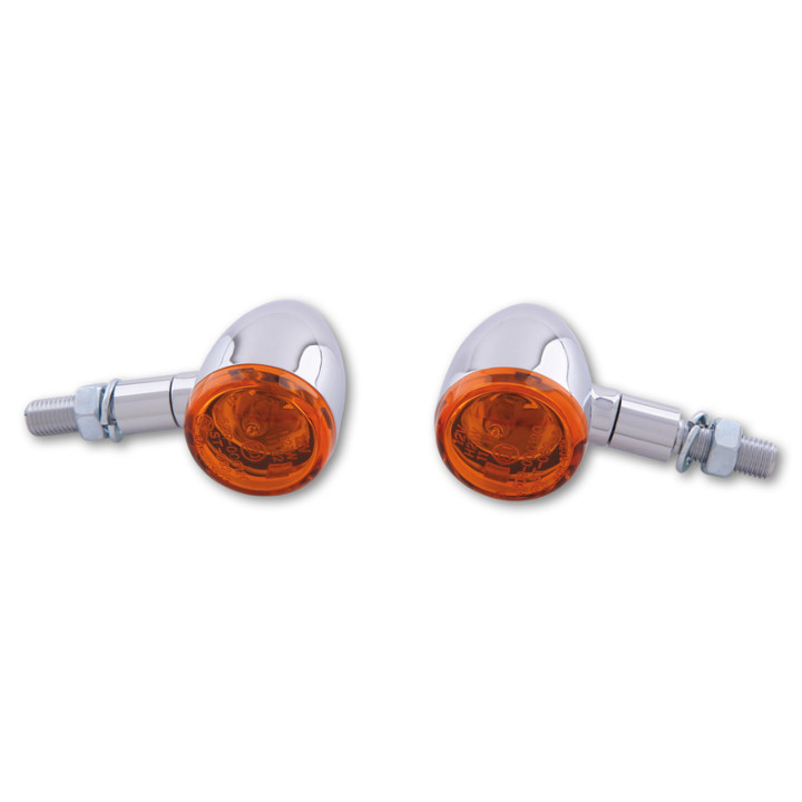 Clignotant Highsider smart Bullet Light homologué - verre orange - la paire