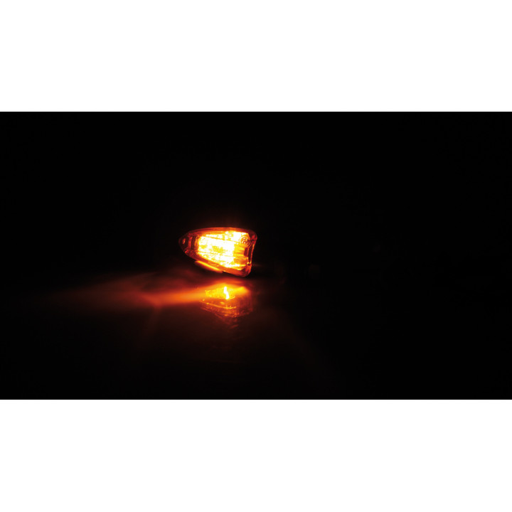 Clignotant Highsider smart Lizzard homologué - verre orange - la paire