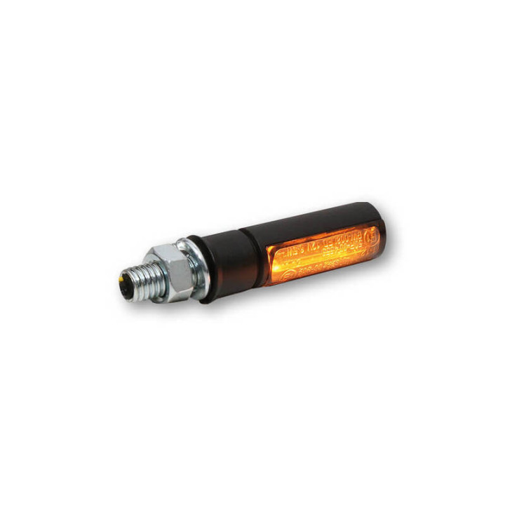 Clignotant LED Highsider pro Conero Black Edition homologué - verre fumé - la paire