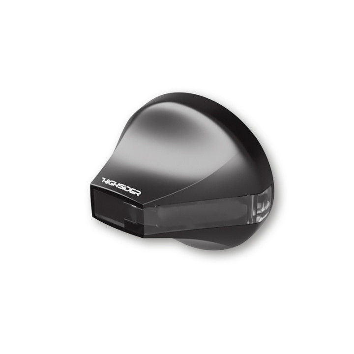 Clignotant LED embout de guidon Highsider pro Stealth-X Flight homologué - verre fumé - la paire