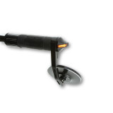 Clignotant LED embout de guidon Highsider pro Stealth-X Flight homologué - verre fumé - la paire