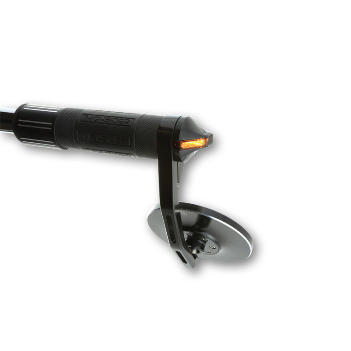Clignotant LED embout de guidon Highsider pro Stealth-X Flight homologué - verre fumé - la paire