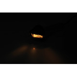 Clignotant LED embout de guidon Highsider pro Stealth-X Flight homologué - verre fumé - la paire