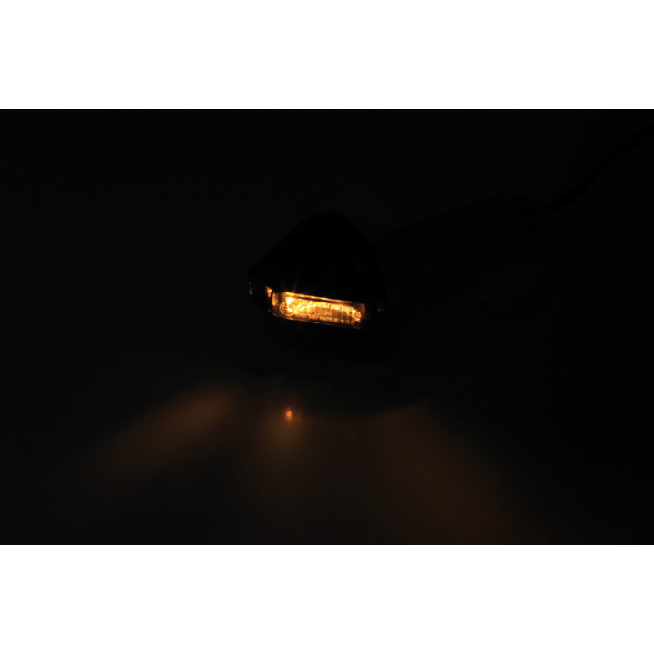 Clignotant LED embout de guidon Highsider pro Stealth-X Flight homologué - verre fumé - la paire