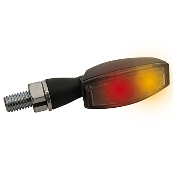 Feux arrière/clignotants LED Highsider pro - Blaze - noir/fumé - 3en1 - homologué E - la paire
