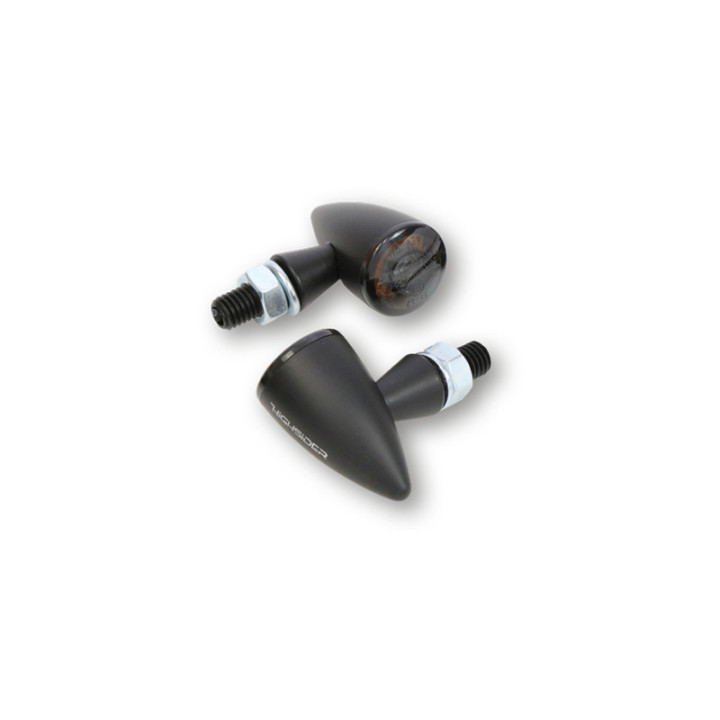 Clignotants LED Highsider pro Montana Bullet – noir mat – la paire