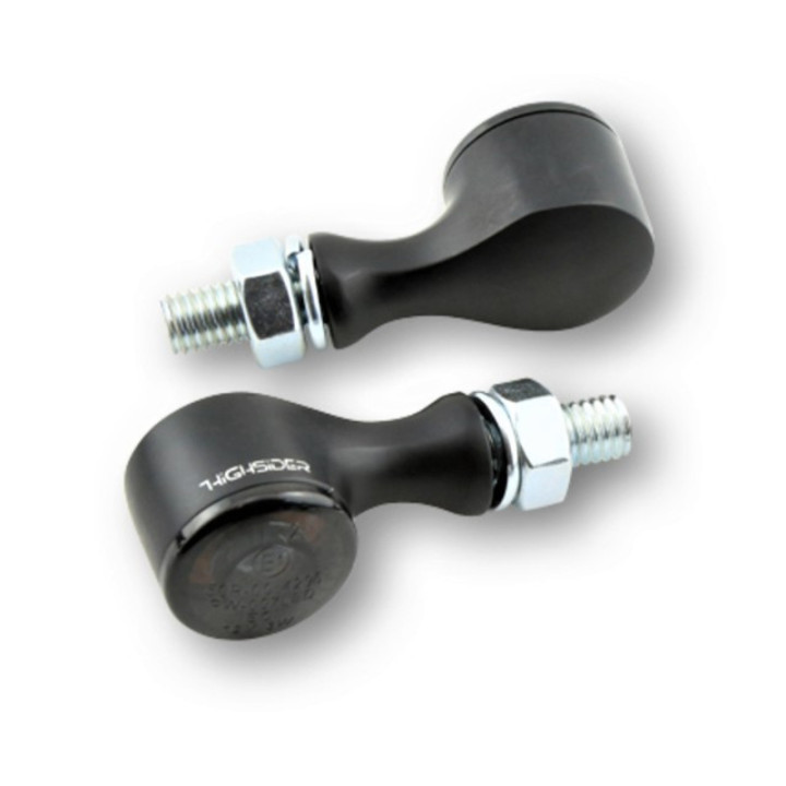 Feux arrière/clignotants LED Highsider pro - Apollo Classic - noir/fumé - 3en1 - homologué E - la paire