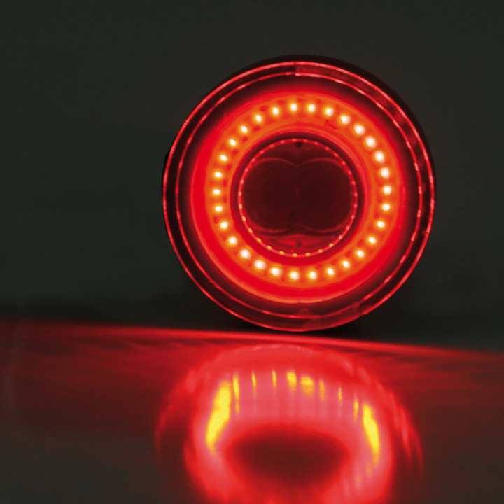 Feux arrière/clignotants LED Highsider pro - Apollo Classic - noir/fumé - 3en1 - homologué E - la paire