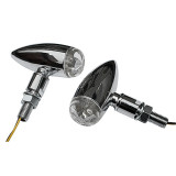 Clignotants LED Highsider pro - Micro-Bullet - chromé/translucide - homologué E - la paire