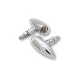Clignotants LED Highsider pro - Micro-Bullet - chromé/translucide - homologué E - la paire