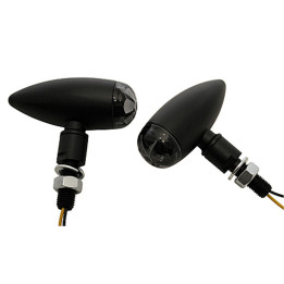 Clignotants LED Highsider pro - Micro-Bullet - noir/translucide - homologué E - la paire