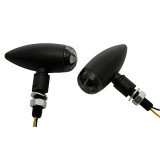 Clignotants LED Highsider pro - Micro-Bullet - noir/translucide - homologué E - la paire