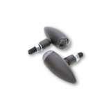 Clignotants LED Highsider pro - Micro-Bullet - noir/translucide - homologué E - la paire