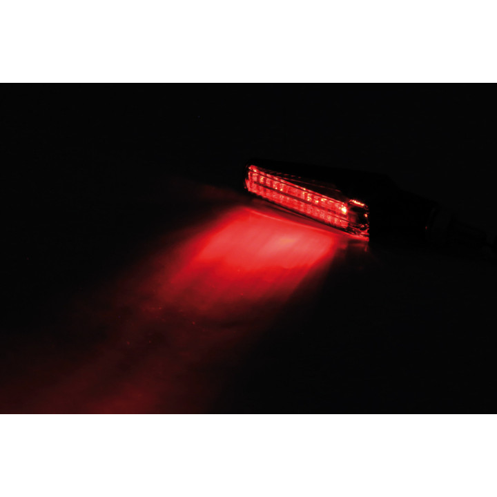 Feu arrière/clignotant LED Highsider smart Fineline 3en1 homologué - verre fumé - la paire