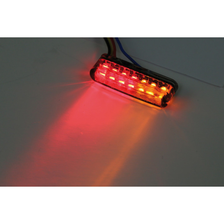 Feu arrière/clignotant LED Highsider smart Shorty 3en1 homologué - verre fumé - la paire