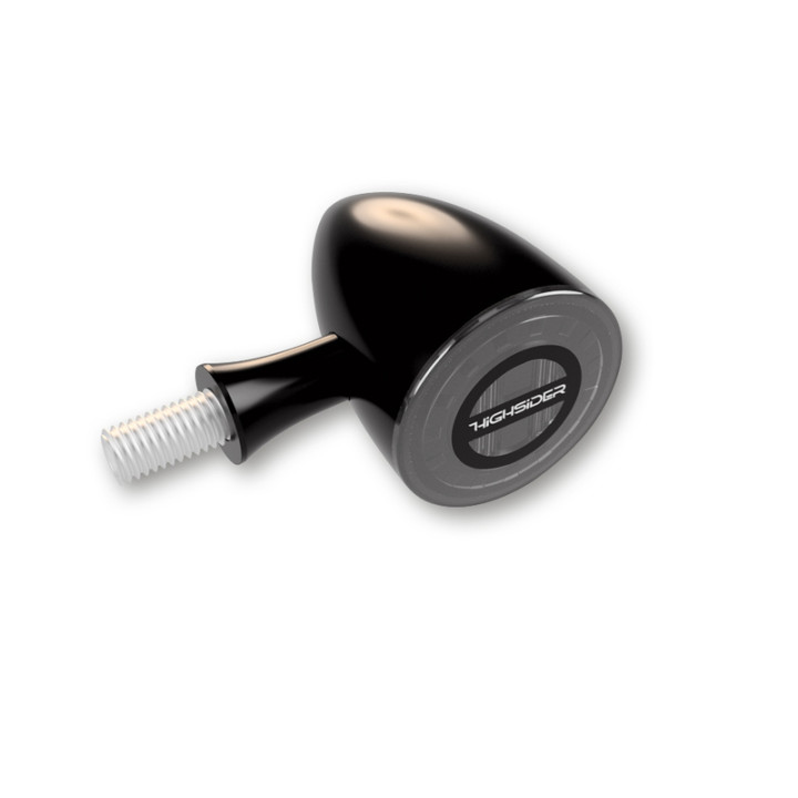Feux arrière/clignotants LED Highsider pro - Rocket Bullet - noir/fumé - 3en1 - homologué E - la paire