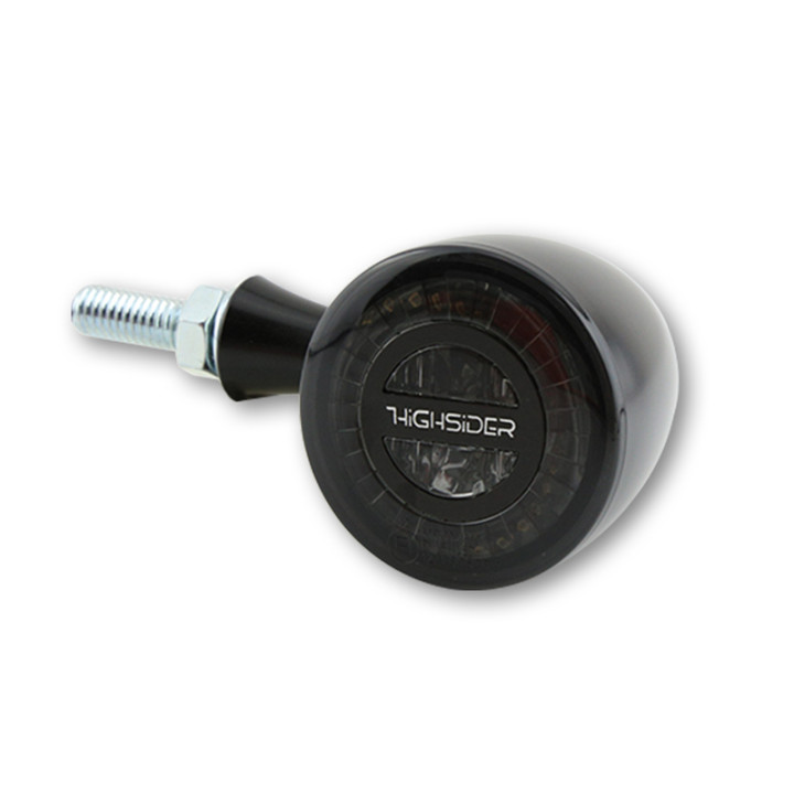 Feux arrière/clignotants LED Highsider pro - Rocket Bullet - noir/fumé - 3en1 - homologué E - la paire