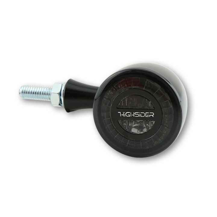 Feux arrière/clignotants LED Highsider pro - Rocket Bullet - noir/fumé - 3en1 - homologué E - la paire
