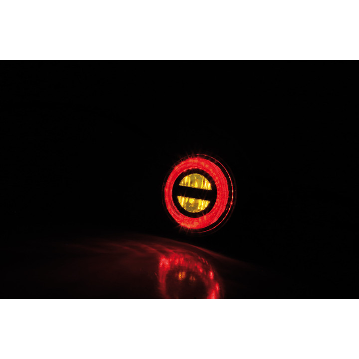 Feux arrière/clignotants LED Highsider pro - Rocket Bullet - noir/fumé - 3en1 - homologué E - la paire