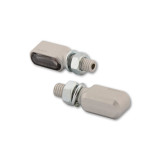 Clignotants LED Highsider pro - Stealth-XS Bronx - argent/fumé - usiné CNC - homologué E - la paire