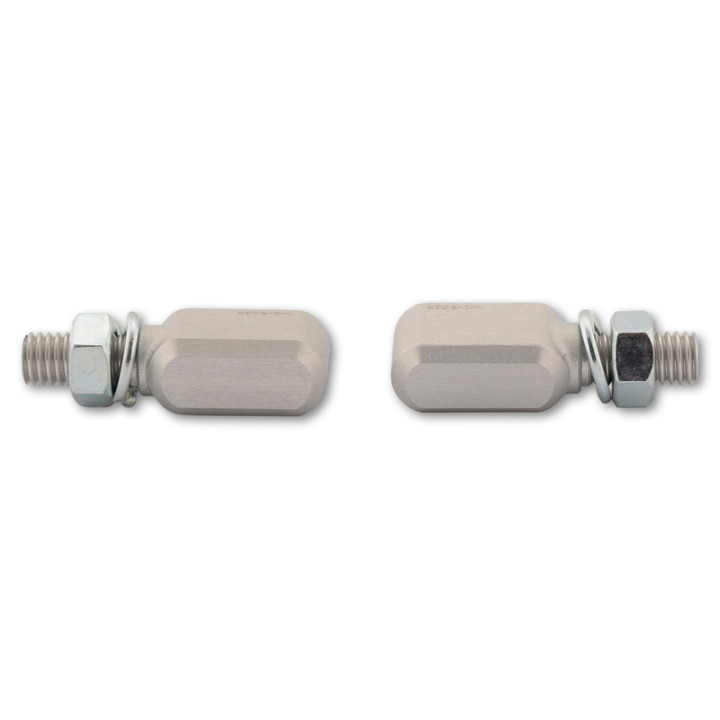 Clignotants LED Highsider pro - Stealth-XS Bronx - argent/fumé - usiné CNC - homologué E - la paire