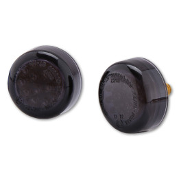Clignotant LED Highsider smart Micro Disc homologué - verre fumé - la paire