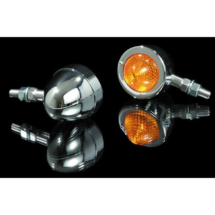Clignotant Highsider smart Bullet Pike homologué - verre orange - l'unité