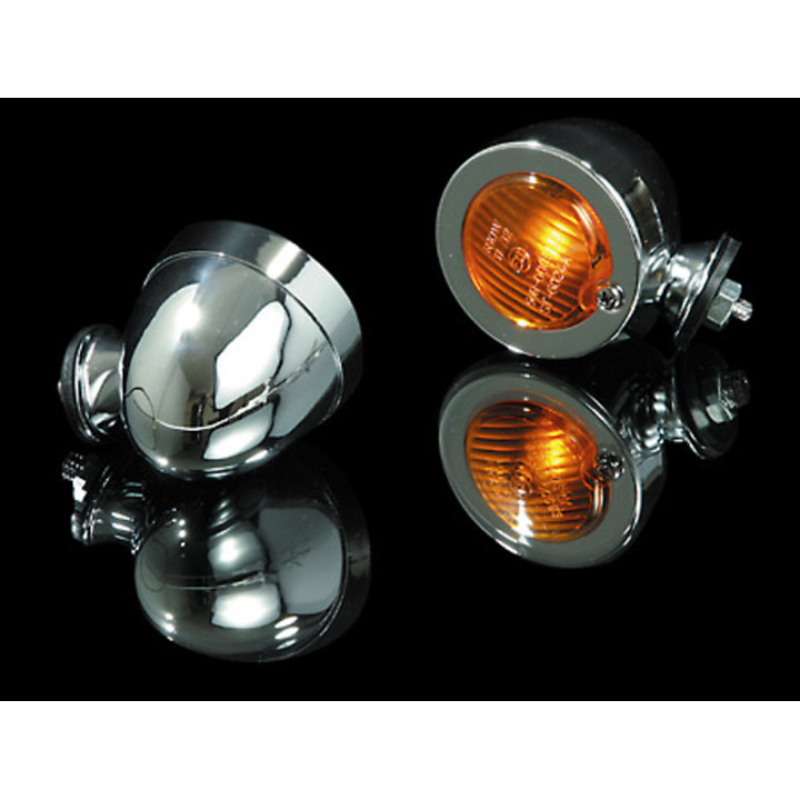 Clignotant Highsider smart Bullet Flat homologué - verre orange - l'unité