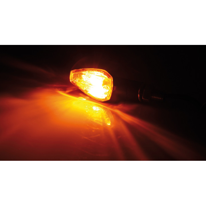 Clignotant Highsider smart Peak homologué - verre orange - la paire 203-894